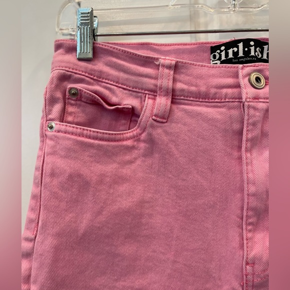 Girl-ish Jeans Pink Ultra High Rise Slim Straight Size: 5/27 - Picture 4 of 5